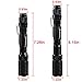 Garberiel 2 Pack of 3000 Lumes Black Tactical LED Flashlight outdoor 5 Modes Waterproof Torch Lamp Lights with Batteries and Chargers