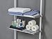 ALLZONE Bathroom Organizer, Over The Toilet Storage Rack, Over The Washer Shelf for Laundry Room (White/Grey, 4-Tier)