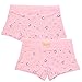 BOOPH Girls Underwear Panties 5 Pack Cotton Kids Boyshort 4-5T Flower