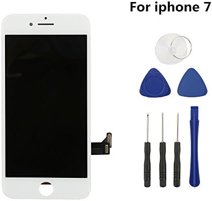 For iPhone 7 Screen Replacement For Lcd Touch Screen Digitizer Frame Assembly Full Set with 3D Touch for iPhone 7 4.7inch (White)