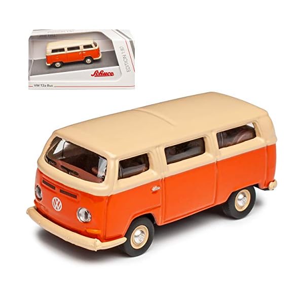 Volkwagen T2 a Bus Orange Beige 1967-1979 H0 1/87 Schuco Modell Auto