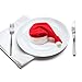 Shappy 20 Pack Mini Santa Christmas Hats for Dinner Table Cutlery Holders