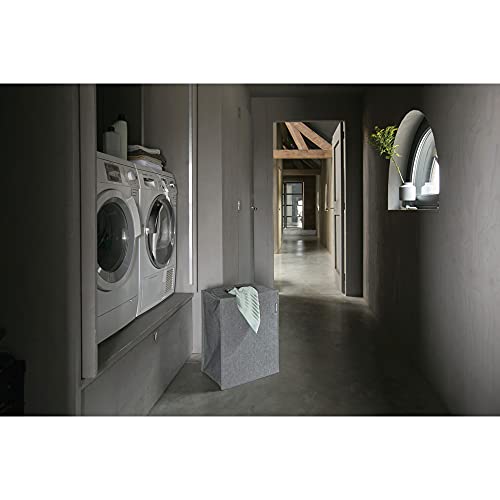 Brabantia Rectangular Laundry Bag - 14.5 Gallon, Space-Saving, Quick-Drop Opening, Stackable, Grey