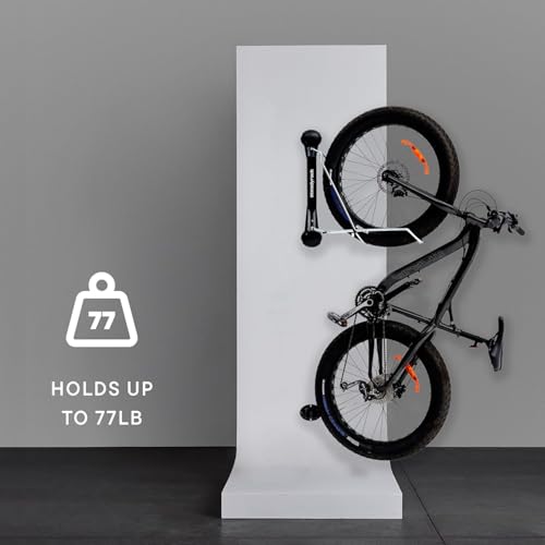 Steadyrack Bike Rack Vertical Bike Rack Extra Large Tyres Easy Wall Mounted Garage Storage Solution for 5" Width Tyres