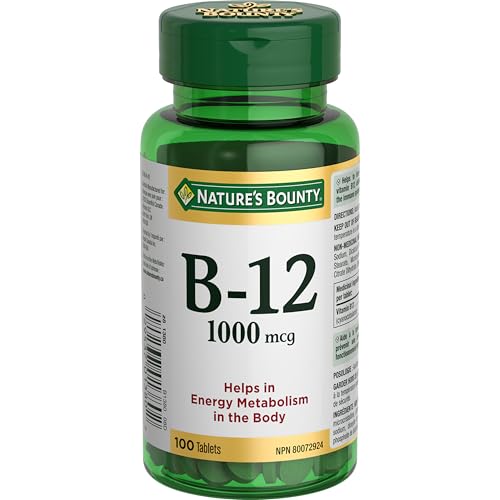 NATURE'S BOUNTY Vitamin B-12, 1000 mcg, Helps Energy Metabolism, Tablets, 57.7 g