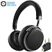 Active Noise Cancelling Headphones Bluetooth, Siros H5D Over Ear Wireless Headphones Dual 50mm Drivers Deep Bass with Microphone & Airplane Adapter, Comfortable for iPhone TV PC Travel Work Black primary