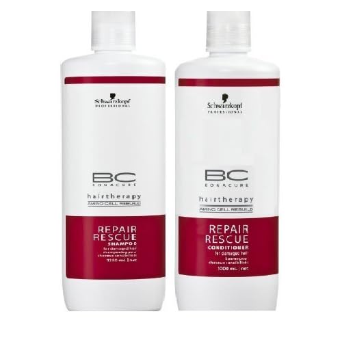 Schwarzkopf Bonacure Repair Rescue Shampoo and Conditioner Liter Duo Set (33.... image