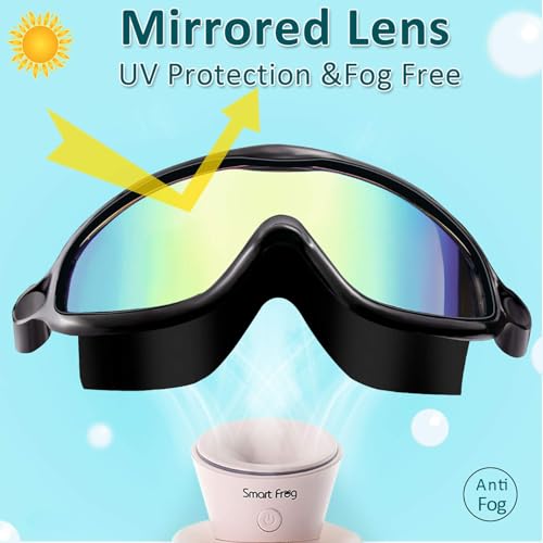 Kids Swim Goggles 2 Pack Pool Goggles Anti-Fog Anti-UV Wide View No Leaking Swimming Goggles for Children 3-14