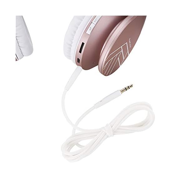 Bluetooth-Headphones-Over-Ear-PowerLocus-Bluetooth-Headphone-Rose-Gold-Wireless-Headphones-Foldable-Hi-Fi-Stereo-Soft-Memory-Foam-Earmuffs-Built-in-Mic-Wired-Mode-for-iPhoneAndroidPCLaptops Bluetooth Headphones Over Ear, PowerLocus Bluetooth Headphone Rose Gold, Wireless Headphones Foldable, Hi-Fi Stereo…