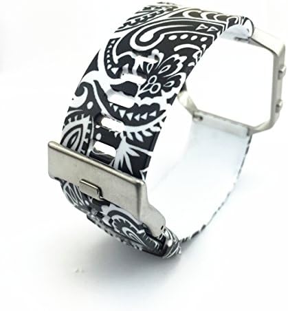 Fitbit Blaze Replacement Band,Silicone Watch Strap Adjustbable Wrist Band for Fitbit Blaze (Flower-011)