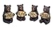 Home Originality Set of 4 Bears of Grace Figurines Holding Inspirational Plaques, 3 1/4 Inch