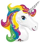 33" Rainbow Unicorn Shape Mylar / Foil Balloon