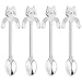 BingGoGo Lovely,Cute Cat, Coffee Spoon,Tea spoon,Stainless Steel,4PCS