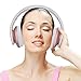 Wireless Headphones Over Ear, JIUHUFH Foldable Wireless Bluetooth Headphones Headset for Cell Phones, Tablets, Computer (Support FM Radio, SD Card and Wired Modes, Built in HD Mic)-Rose Gold