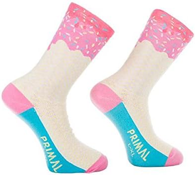 Primal Wear Women's Ice Cream Cycling Bike Socks, Multicoloured, Size