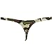 FFESHOW Men's Smooth Bikini Pouch Underwear G String Thongs (Camouflage Green)