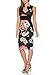 Fantaist Women's Sleeveless Elegant Wedding Party Vintage Floral Print Dress (S, FT601-Black)