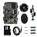 RUNACC 12MP 1080P Trail Camera High-Definition Hunting Cameras Motion Activated Wildlife Game Cam Night Vision, 0.2-0.6s Trigger Time, IP56 Waterproof, 2.4'' LCD Screen, 16GB TF Card Included