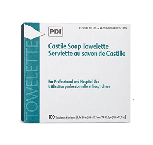 PDI Healthcare D41900 Castile Soap Towelette, 2% Coconut Oil (Pack of 1000)