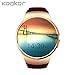 Bluetooth Smart Watch, 1.3 inches IPS Round Touch Screen Water Resistant Smartwatch Phone with SIM Card Slot,Sleep Monitor,Heart Rate Monitor and Pedometer for IOS and Android Device (Gold)