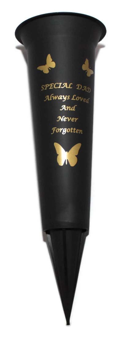 David Fischhoff Special Dad Verse Graveside Memorial Grave Spiked Flower Vase