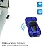 CHUYI Cool Car Shaped Wireless Mouse 1600DPI Optical Portable Cordless Mice with USB Receiver for Travel Business Office School Home Gift (Blue-1 Pack)