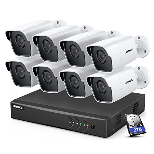 ANNKE 8CH 8 Camera Security System with AI Human/Vehicle Detection, 8 x