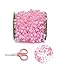 DOMESTAR 200 Feet Pink Pearl Garland, Roll of Beads Pearl Chain Pearl Strands String of Pearls Wire Pearl Bridal Bouquet Decoration for Party Supplies DIY