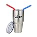 Housavvy 10 Oz Kids Stainless Steel Cups with Straws and Lids,Insulated Spill Proof Toddler Cups with Handle,Fun Kids Smoothie Tumblers BPA Free Baby Sippy Cups for Toddlers Easy Cleaning