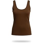 ayaecofashion Women's Organic Pima Cotton Tank Top | Brown/S