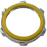 COREX 1 Inch Steel Sealing Lock Nut - Electrical Conduit Locknut with PVC Molded Gasket for A Weatherproof Seal and Zinc Plated for Corrosion Resistance - 1-Pack
