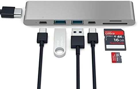 Aluminum Thunderbolt 3 USB Type C Hub Adapter Dongle with HDMI, specially designed for Apple 2016/2017 MacBook Pro 13'' and 15''