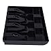 Cash Tray, Cash Register Money Drawer Insert Tray Replacement 4 Bills 3 Coins Money Storage Box Used for Store Bank Supermarket Home(Black)