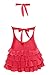 Wantdo Women's Sandy Beach Wear Dress Swimming Costume Over Size Swimsuit Dress, Watermelon Red, US 6-8
