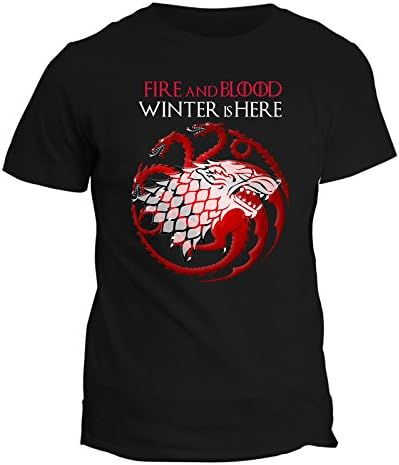 "Fire and Blood, Winter Is Here" Game of Thrones TV Series Cotton T-Shirt