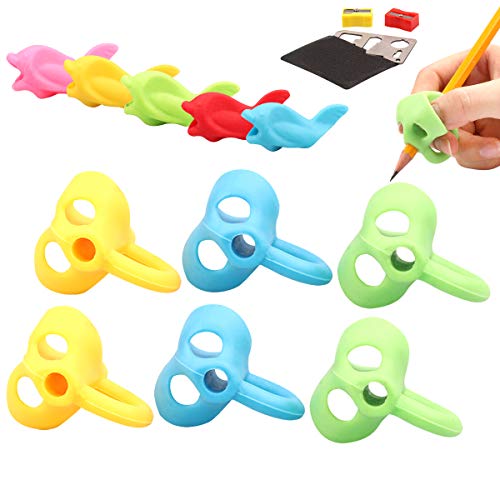 Pencil Grips，Pencil Holder Pen Writing Aid Grip,Holder Writing Aid Grip Posture Correction Training Learning Tool Finger Grip for Adult Children Kindergarten Toddler Kids