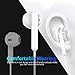 Bluetooth Earbuds with mic,Wireless Earbuds, HiFi Bass Stereo in-Ear Earbuds for Running,Noise Cancelling Bluetooth Earphones (Bluetooth 5.0 & IPX5 & White)thumb 2