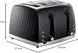 Russell Hobbs Honeycomb 4 Slice Toaster with Extra Wide Slots 1500W Black view 10