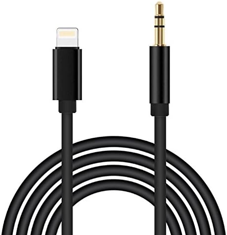 Lightning to 3.5mm Male Aux Stereo Audio Cable, Jackiey Car Aux Cable for iPhone X/ 8/ 7 / 7 Plus Premium Headphone Adapter to Car Stereo iOS 10.3 Compatible (Black01)