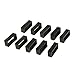 MonkeyJack 10pcs 20mm Watch Band Strap Keeper Loop Black Rubber