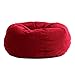 Big Joe King Fuf Foam Filled Bean Bag Chair, Comfort Suede, Sierra Red