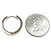 Stainless Steel Curved Face Round Hoop Earrings Polish Rose Gold 20mm