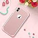 ULAK iPhone X Case for Girls, iPhone Xs Case, Slim Hybrid Protective Soft Rubber & Silicone Hard PC Back Cover Dual Layer Shock Absorption Cover for Apple iPhone X/Xs 5.8 inch, Rose Gold