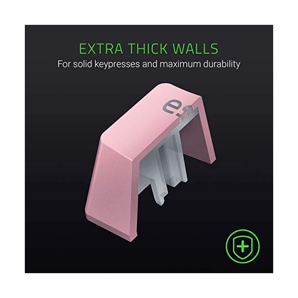 Razer-PBT-Keycap-Upgrade-Set-Quartz-Pink Razer PBT Keycap Upgrade Set - Backlight Compatible (Superior PBT Shine Resistant Material, Doubleshot Molding with…