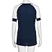 Kshion Women Summer Blouse Casual Tops Lace T-Shirt Tee Short Sleeve Black (L)