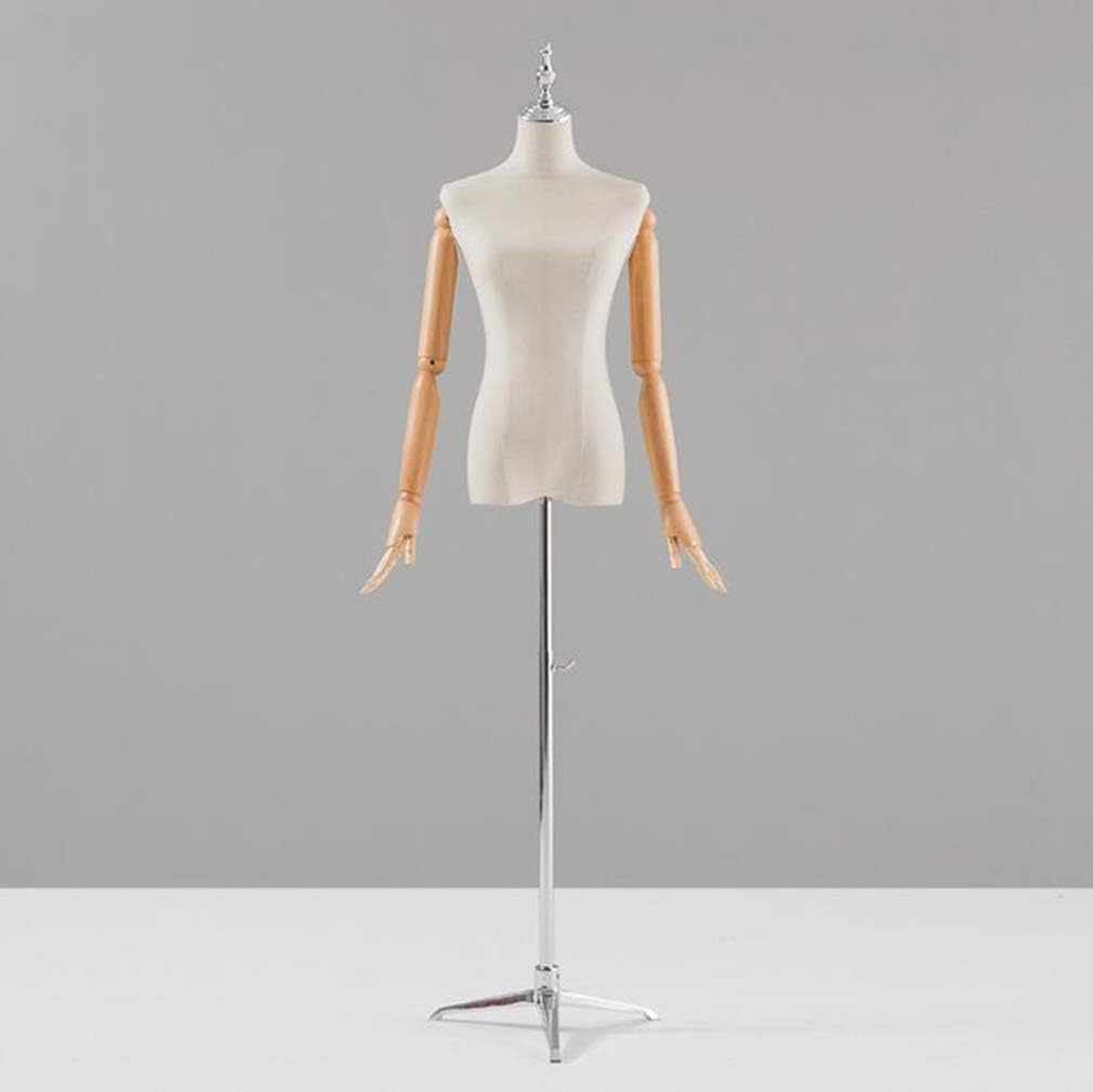 SZ JIAOJIAO Female half body clothing form movable joints display with articulated arms window wedding display rack,B,M