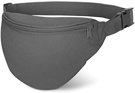 Shop Again Waist Bag, Adjustable Waist 2 Zipper Men Women Travel Running Fanny Pack Bag