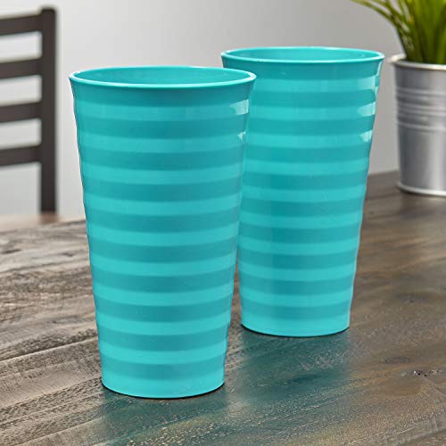 Splash 20ounce Unbreakable Plastic Tumblers set of 12 Teal Pricepulse