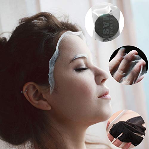 Compression Mask,Fheaven DIY Disposable Compressed Facial Mask Sheet Beauty Mask Paper Cotton Masque Mask (A) - Thumbnail 2