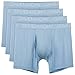David Archy Men's Breathable Bamboo Rayon Boxer Briefs with Fly in 3 or 4 Pack